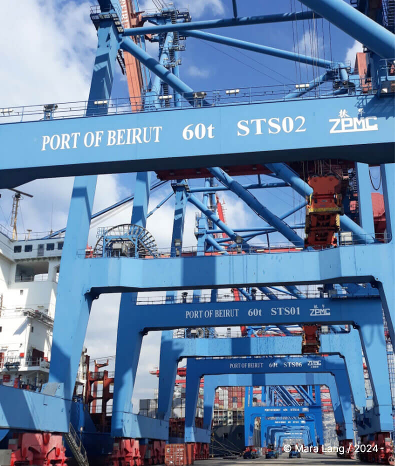 Port - critical humanitarian last mile nod The port of Beirut - key humanitarian logistic corridor